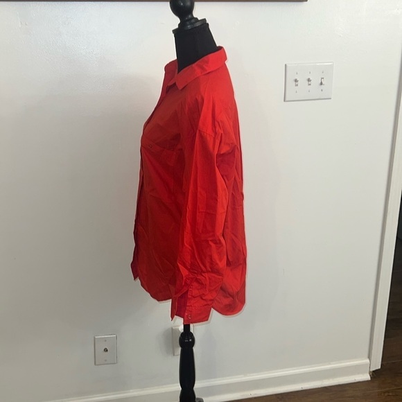 Vintage Red 1980s Diane von Furstenberg Blouse, sz M. - Picture 3 of 12